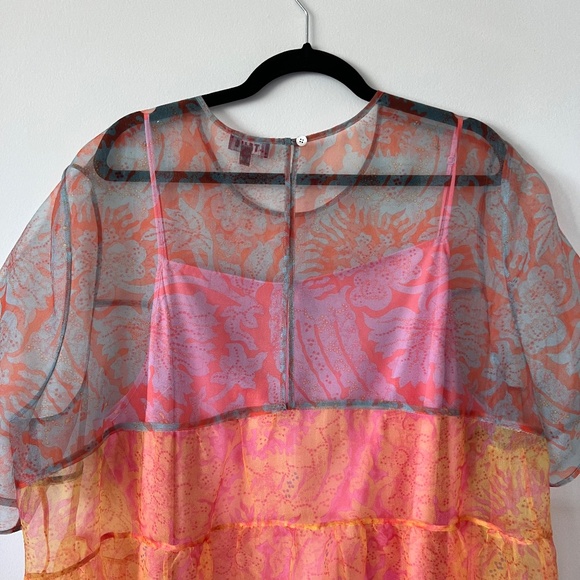 STAUD The Hyacinth Dress | Floral Wave Multi ES size 3X - Picture 9 of 13